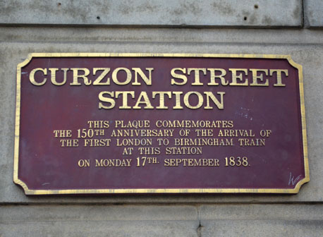 Cuzon Street Station 150 Plaque
