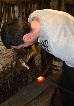 Anvil
                    working hot metal