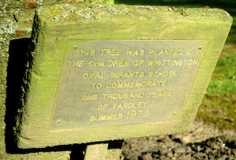 Whittington Oval
        Infants School Plaque